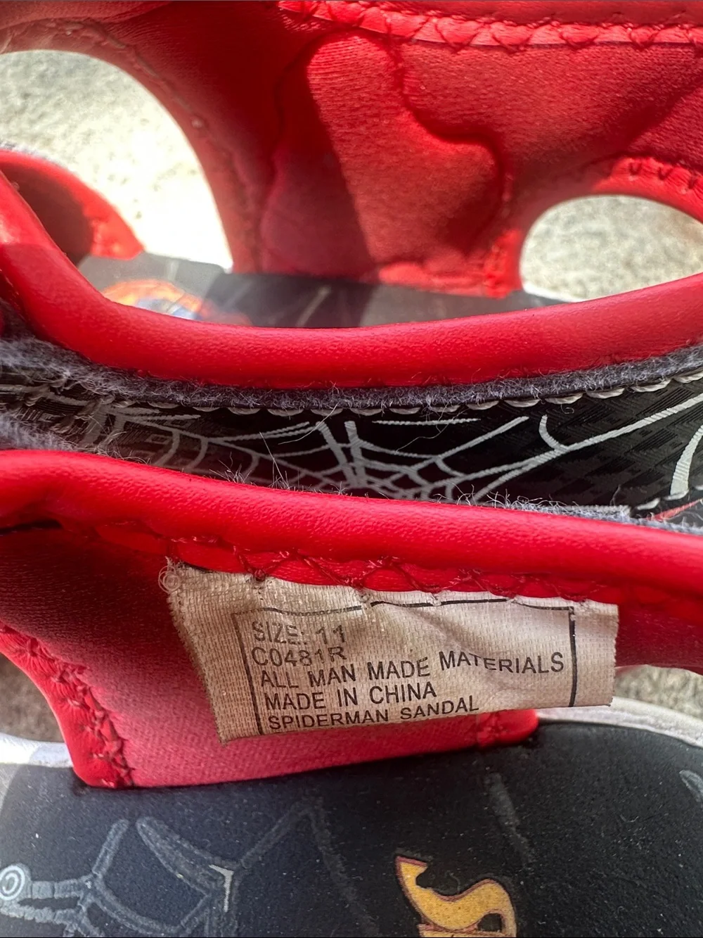 Spiderman Kids' Red and Black Light Up Sandals
